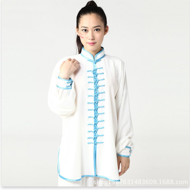 Jinji Tai Chi Suit for Women Spring and Summer Chinese Long-Sleeved Tai Chi Training Performance Suit Wholesale Men's Sports Suit Practice Suit - Image 4