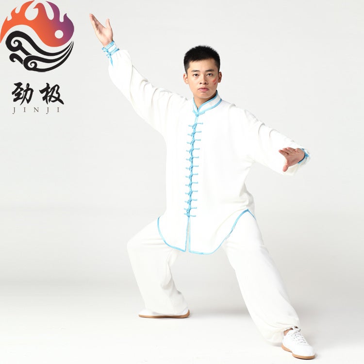 Jinji Tai Chi Suit for Women Spring and Summer Chinese Long-Sleeved Tai Chi Training Performance Suit Wholesale Men's Sports Suit Practice Suit - Image 3