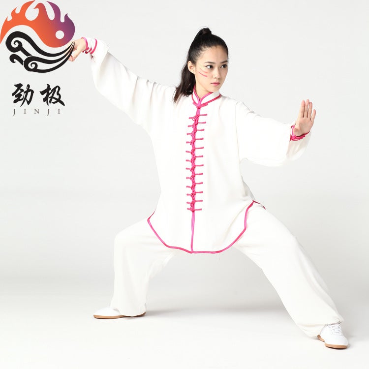 Jinji Tai Chi Suit for Women Spring and Summer Chinese Long-Sleeved Tai Chi Training Performance Suit Wholesale Men's Sports Suit Practice Suit - Image 1