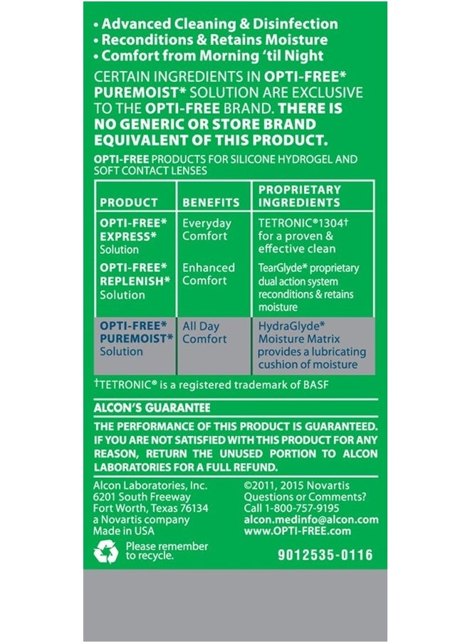 Opti-Free Puremoist Multi-Purpose Disinfecting Solution with Lens Case, (Packaging may vary), 2 Fl Oz (Pack of 1)  - Image 3