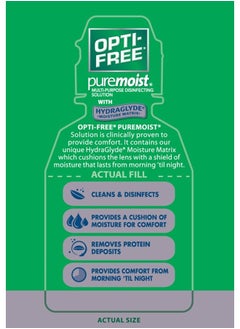 Opti-Free محلول تطهير متعدد الأغراض من Puremoist مع حافظة عدسات، (قد تختلف العبوة)، 2 أونصة سائلة (عبوة من قطعة واحدة)  - Image 5