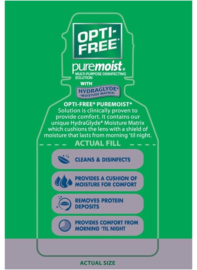 Opti-Free Puremoist Multi-Purpose Disinfecting Solution with Lens Case, (Packaging may vary), 2 Fl Oz (Pack of 1)  - Image 5