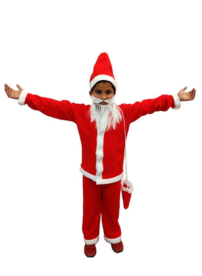 BookMyCostume Santa Claus with Premium Beard Complete Set Christmas Kids & Adults Fancy Dress Costume - Premium 6-7 years - Image 2