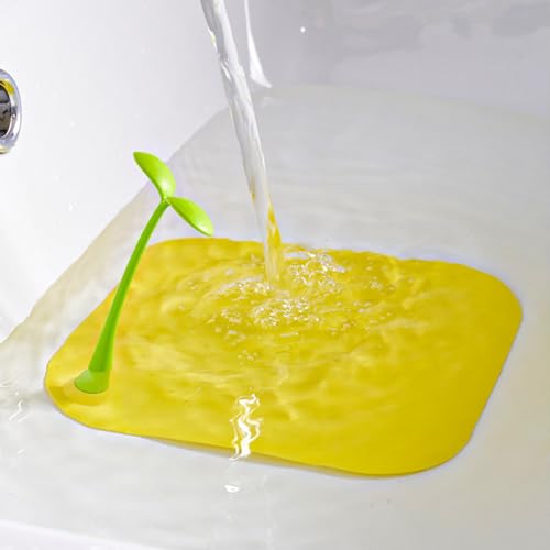 Zytiqt 2 Pack Drain Cover, Toilet Floor Anti-Smell Cover, Silicone Bean Sprouts Floor Sink Filter, Sewer Deodorant Cover Silicone Filter Bathroom Hair Catcher, Drainage Net（Yellow+White） - Image 4