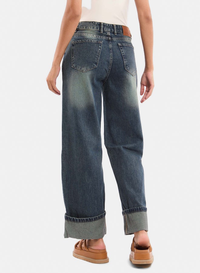 Premoda Women's Wide-Leg Denim Blue - Image 3