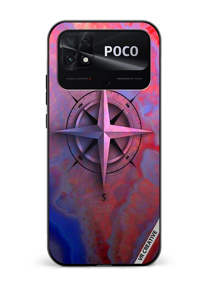 VR CREATIVE Protective Case Cover For Xiaomi Poco C40 Compas Design Multicolour - Image 1