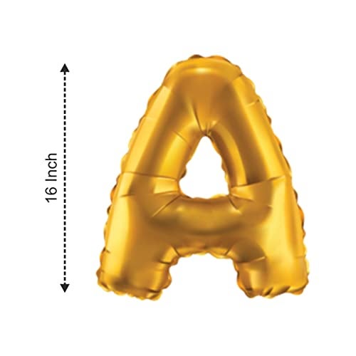 JUST PARTY Gold Letters Alphabets Foil Balloons for Birthday/Anniversary/Bachelorette/Wedding/Farewell & Other Ocassions, Make Your Own Custom Phrase - Image 3