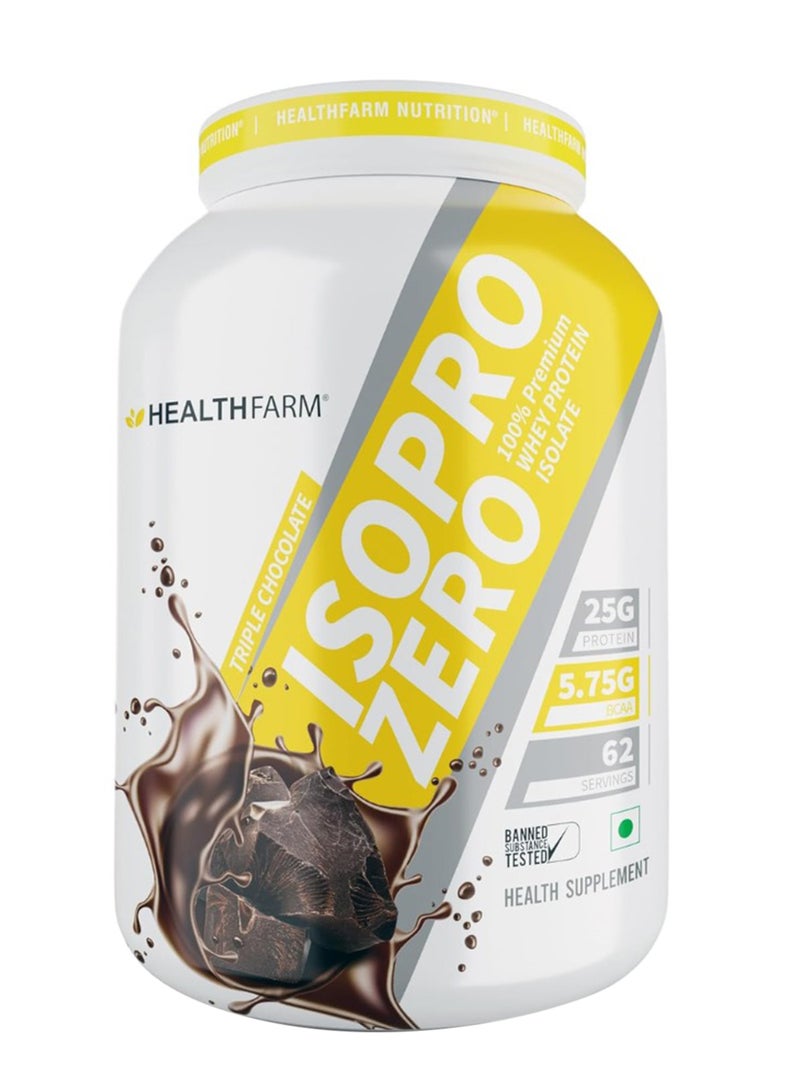 HEALTHFARM Isopro Zero 100% Pure Whey Protein Isolate Chocolate Flavour 2Kg