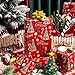 Yarcony Vinage Christmas Wrapping Paper Roll Red Wrapping Paper Gold Foil Elegant Deep Red Christmas Tree Theme Festive Holiday Gift Wrap for Winter Celebrations Seasonal Decor17Inch x 33Feet - Image 4