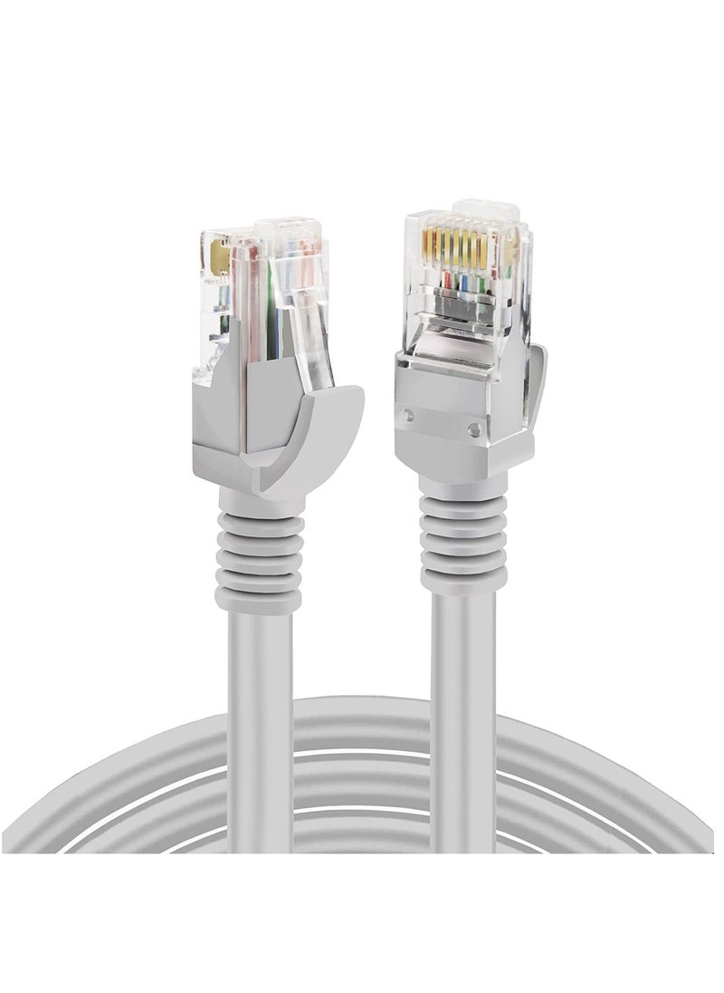High Speed(20M/65.6 Feet) RJ45 Cat 6 Ethernet Patch Cable LAN Cable Compatible for PS4 PS3 Nintendo Switch Raspberry Pi 4 Smart TV Computer Modem Router Gray