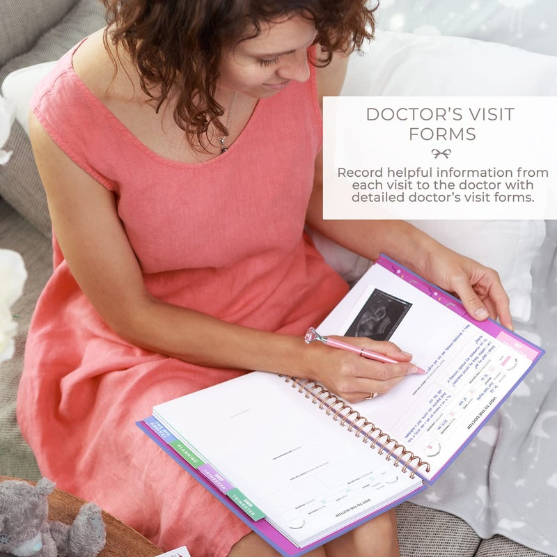 Clever Fox Pregnancy Journal & Memory Book - Pregnancy Planner & Notebook for Expecting Moms â€“ Baby Keepsake, First Time Moms Gift (Lavender, 9" x 10.5") - Image 3