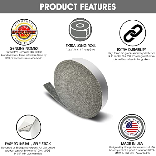 LavaLock Nomex High-Temp Replacement Complete Gasket Kit for Lg XL Big Green Egg Ceramic Lid Top - Image 2