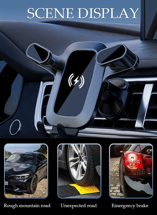 DUNISO Intelligent charging Car Phone Holder  Powerful Suction Hands-Free Cell Phone Mount for Air Vent Anti-Shake Mobile Holder with Compatible for All Cell Phones - Image 2