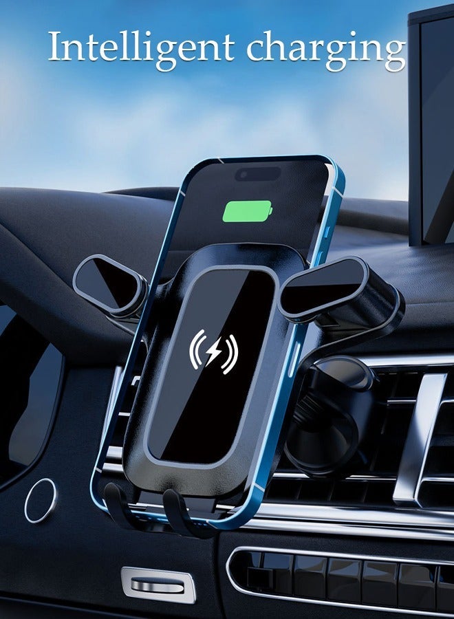 DUNISO Intelligent charging Car Phone Holder  Powerful Suction Hands-Free Cell Phone Mount for Air Vent Anti-Shake Mobile Holder with Compatible for All Cell Phones - Image 1