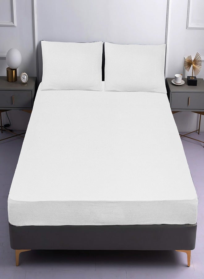 باشاهوم طقم ملاية ساده بأستك من الأركان طول 2متر *ارتفاع 30سم- تمتعي بنعومه والراحة  -نسيج متماسك وصحي وعملي في الغسيل - Image 1