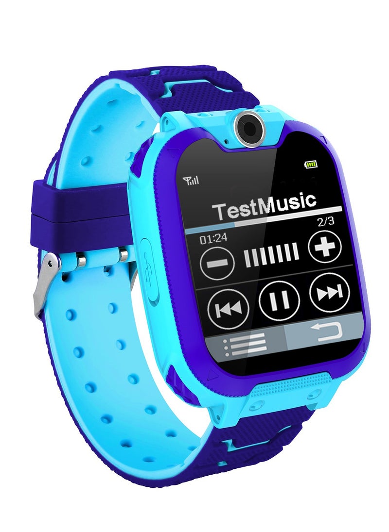 Generic - Kids Smart Watch for Boys and Girls, Kids' Watches with Games, 1.54-inch HD Touch Screen Smartwatch for Children with SOS Call Camera Music Player Game Alarm (Blue) - Image 1
