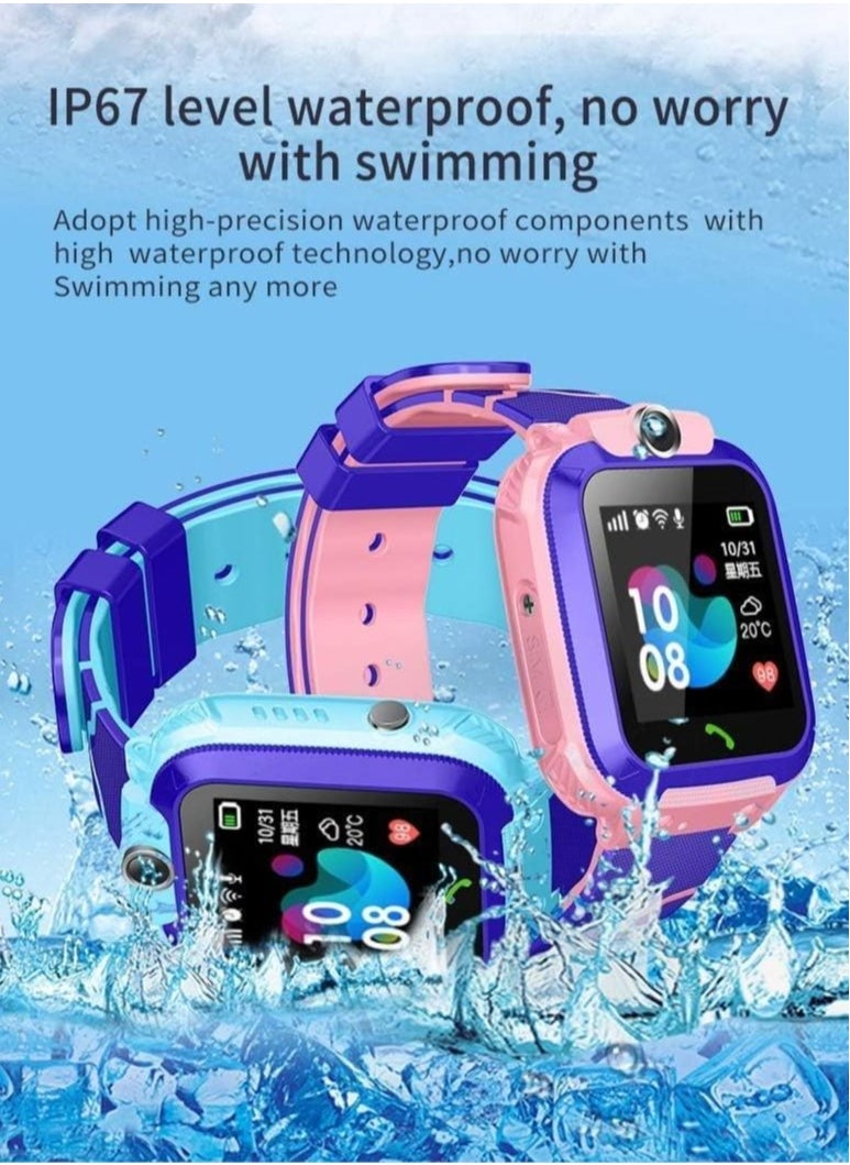Generic - Kids Smart Watch for Boys and Girls, Kids' Watches with Games, 1.54-inch HD Touch Screen Smartwatch for Children with SOS Call Camera Music Player Game Alarm (Blue) - Image 1