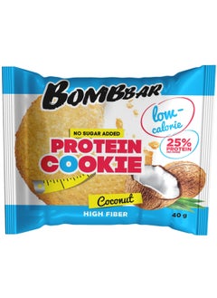 BOMBBAR Low Calorie Protein Cookie Coconut Flavor High Fiber and No Sugar Added 12x40g  - Image 2