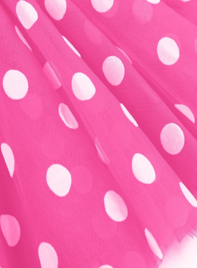 IMEKIS طقم عيد ميلاد IMEKIS الأول للفتيات الصغيرات، بتصميم فأر، يتضمن تنورة قصيرة منقطة، وحزام رأس، مناسب لحفلات أعياد الميلاد، وجلسات تصوير للأطفال الصغار. متوفر باللونين الأسود والوردي، مقاس 1T. - Image 5