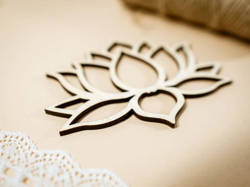 Haoser 10 Pcs 4 inch Lotus MDF Cutout for Art and Craft | DIY Decorative Lotus Flower Shape | Perfect for Crafting and Painting Projects|Diwali decortaion Craft - Image 4