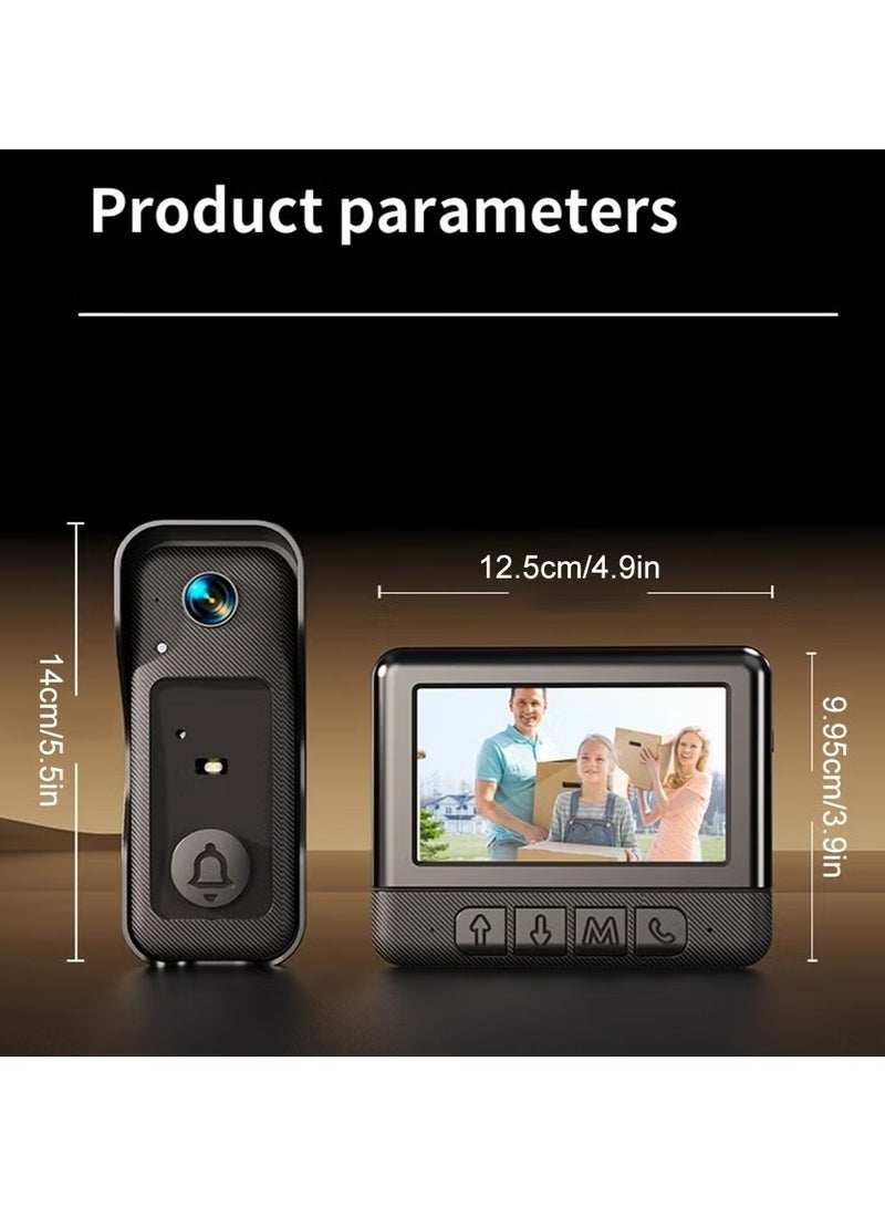 DIGI CORE X6 Video Doorbell with 4.3'' Monitor, 2.4G Wireless Intercom System, 130° HD Camera, IR Night Vision - Image 2