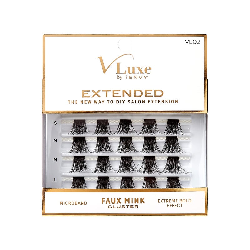 iENVY DIY Eyelash Extension 3D Extended  Featherlight Synthetic Reusable Artificial Eyelashes Multipack Lash Clusters