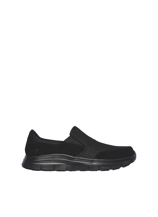 SKECHERS حذاء عمل سلكي للرجال من سكيشرز فليكس أدفانتج مقاوم للانزلاق، أسود، 8 - Image 1