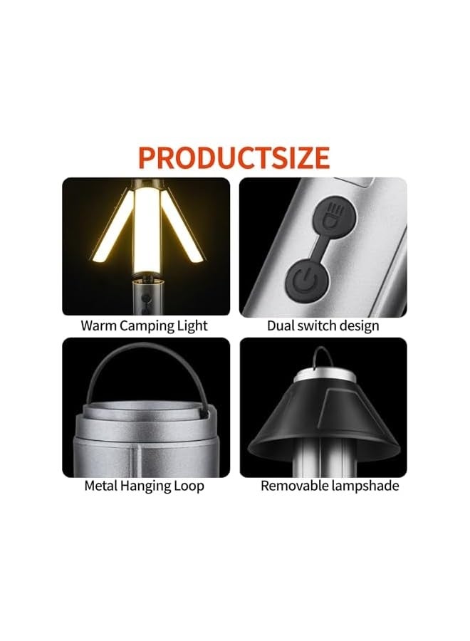 erorex Outdoor Multifunctional Retractable Folding Camping Light Rechargeable LED Camping and Work Light with Stand,Super Bright Flashlight Tent Light - Image 5