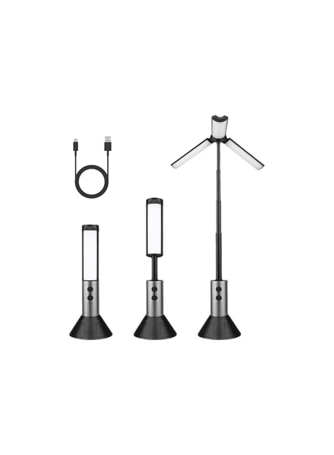 erorex Outdoor Multifunctional Retractable Folding Camping Light Rechargeable LED Camping and Work Light with Stand,Super Bright Flashlight Tent Light - Image 1