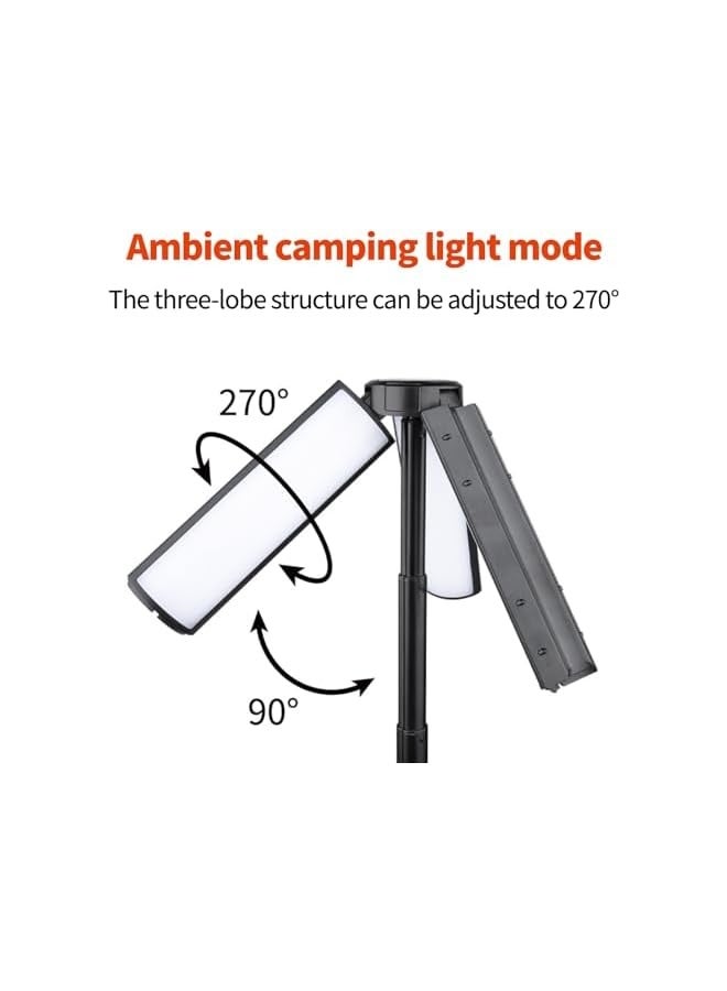 erorex Outdoor Multifunctional Retractable Folding Camping Light Rechargeable LED Camping and Work Light with Stand,Super Bright Flashlight Tent Light - Image 2