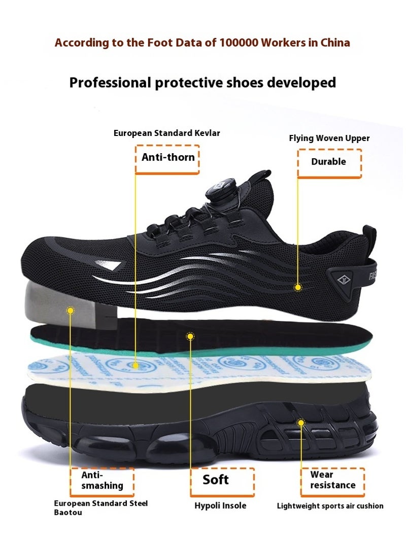 Steel Toe Shoes for Men Lightweight Safety Shoes Comfortable Puncture Proof Slip On Indestructible Work Shoes and Fashion Sneakers. - Image 3
