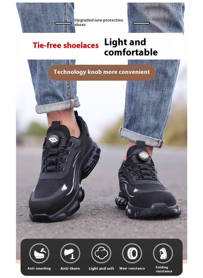 Steel Toe Shoes for Men Lightweight Safety Shoes Comfortable Puncture Proof Slip On Indestructible Work Shoes and Fashion Sneakers. - Image 2