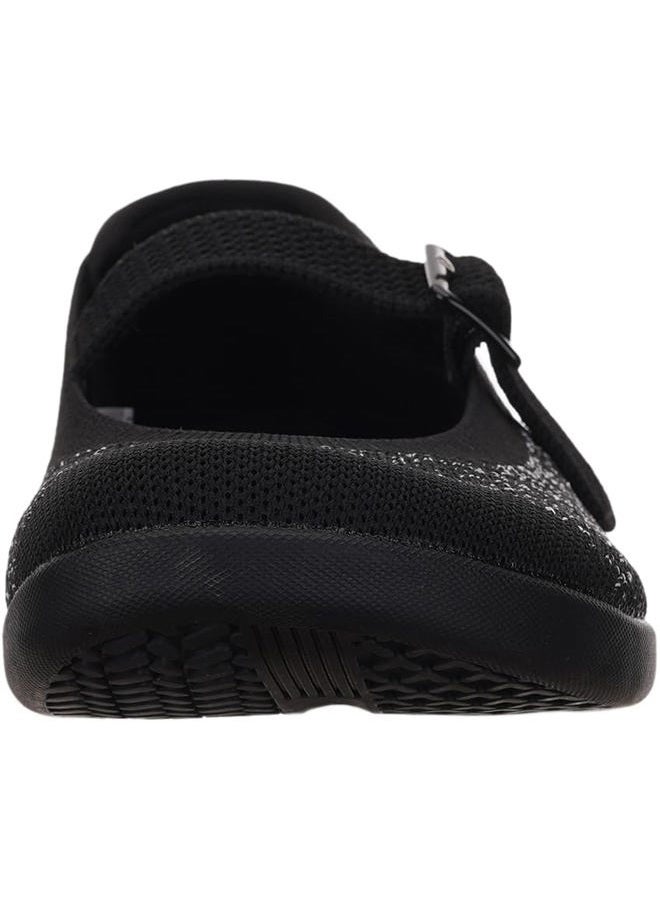 WHITIN Womens Wide Toe Box Barefoot Mary Jane Flats + Zero Drop, W95 | Black White, 8 - Image 5