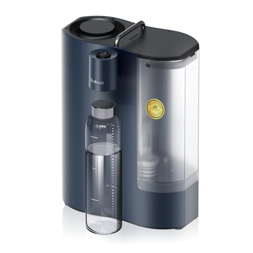 Bluevua RO100ROPOT-Travel Reverse Osmosis System Countertop Water Filter, Compact 6-Stage Filtration with UV, Includes Glass Bottle, Portable Water Purifier for Home & Travel, Blue - Image 1