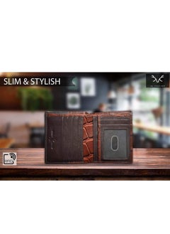 AL FASCINO AL FASCINO Wallets for Men Leather Original Purses for Men RFID Wallet for Men Leather Wallet for Men Money Purse for Men Wallet Mens Wallet Men Wallet Gents Wallets Card Holder for Men Gents Wallets  - Image 3