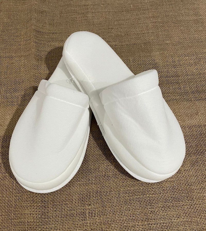 Private 50 Pairs Double Layer Polyester Towel Decorable Maternity Slippers Thick Sponge Sole Hotel Bathroom Slippers  - Image 3