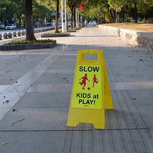 Juztec Children at Play Safety Signs - Street Kids Playing Signs (3 Pack) with Reflective Caution for Neighborhoods - Image 4