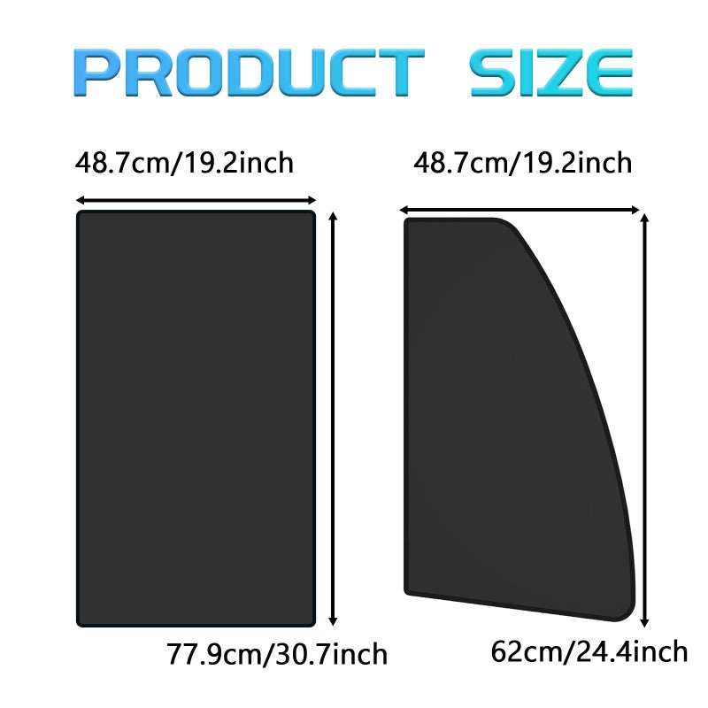 SamWinGear Car Window Shades 4PCS Car Window Curtains Covers for Baby and Privacy, Side Window Sun Shade Front Side & Rear Glass Curtains 99% UV Protection Magnetic Retractable Fordable Removable Tint - Image 2