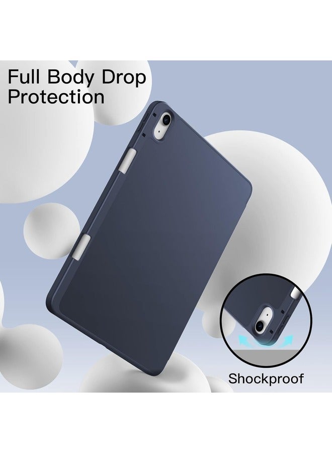 Blue Trifold Smart Cover for iPad Air 13 Inch (M2) 2024 – Auto Wake/Sleep, Pencil Holder, and Soft TPU Protection - Image 3