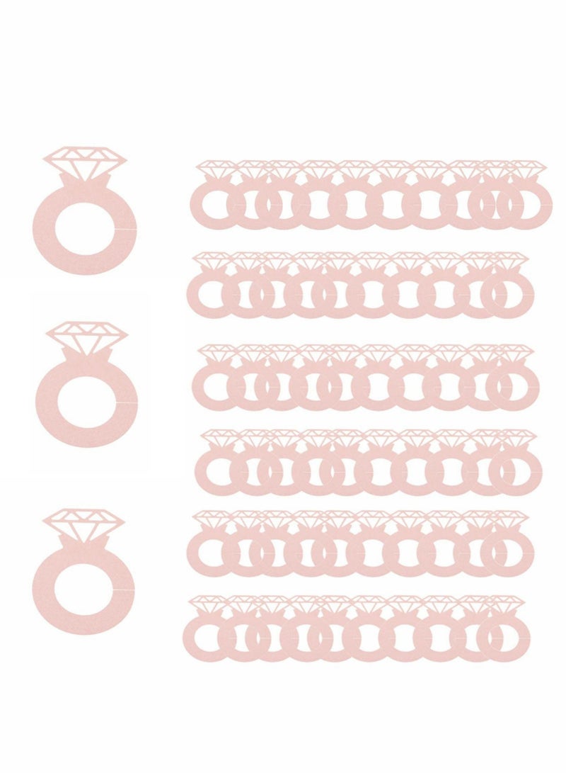 Excefore Drinking Charms for Stem Glasses 72Pcs Paper Diamond Ring Drink Marker Tags Funny Name Tags Cocktail Identification DIY Glass Charms for Wedding Party Favor Decor  - Image 1