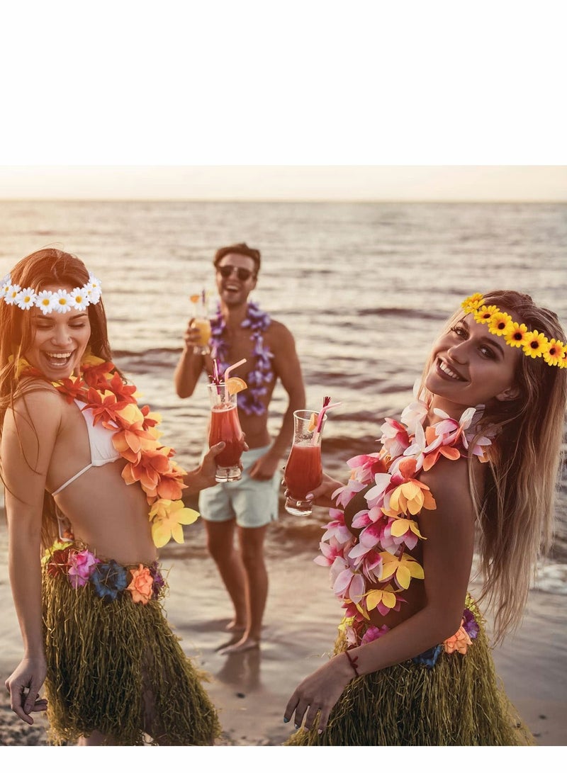 إسكدنيا Sunflower Hair Clips 12 Pcs Floral Pins with 2 Wreath Hippie Headband Hairpins for Girls Women Wedding Party Picnic Travel Accessories - Image 5