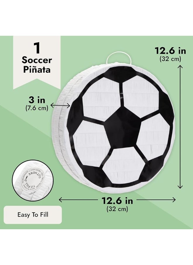 Blue Panda - BLUE PANDA Soccer Ball Pinata for Sports Themed Birthday Party Decorations, Small (12.6 x 3.0 x 12.6 Inches) - Image 1