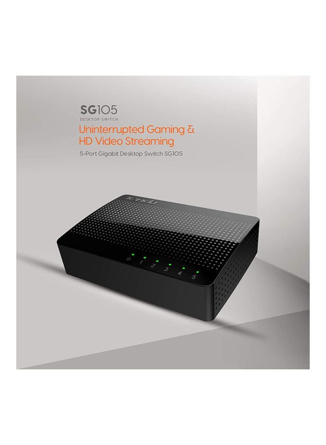 Tenda 5-Port Gigabit Ethernet Desktop Switch Black - Image 5