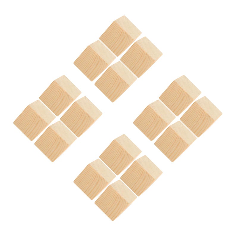 16 Pcs Household Furniture Risers Bed Pads Furniture Risers Wood Blocks Chair Table Lifters - Image 1