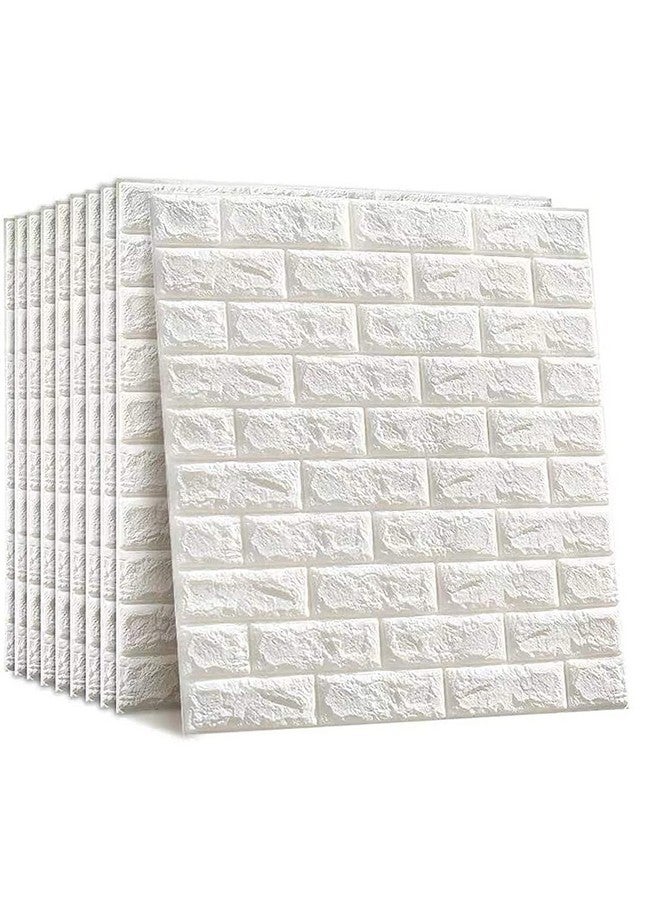 Barebeauty ملصقات حائط بار بيوتي ورق جدران دي آي واي (70x 77 سم 5.8 قدم مربع لكل ورقة) إطارات ثلاثية الأبعاد PVC ذاتية اللصق، (أبيض) (3، أبيض) - Image 1