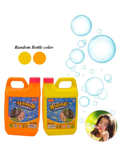 Happy Bubble Refill Solution Large Bottle Ready To Use Liquid For Diverse Bubbles Machine Toys Guns Wands Lawn Mower Blower And More