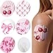 Geiserailie 30 PCS Adhesive Patch Compatible with Dexcom G7 PreCut Flowers Pink Bow NO Glue in The Center Sensor Cover for Continuous Glucose Monitor Long Fixation Flexible Breathable - Image 1