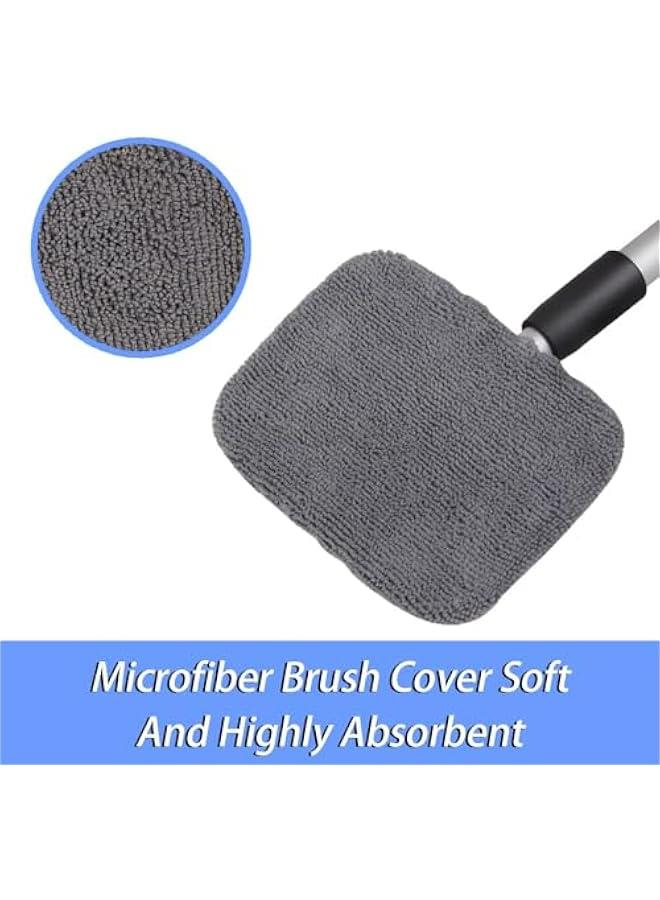 Beauenty Extendable handle car windshield cleaner with microfiber cloth, perfect for cleaning auto glass. Car interior accessory, ideal tool for car wash. - Image 4