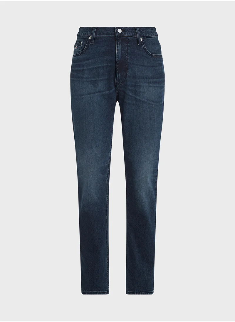 تومي جينز Straight Fit Rinse Wash Jeans