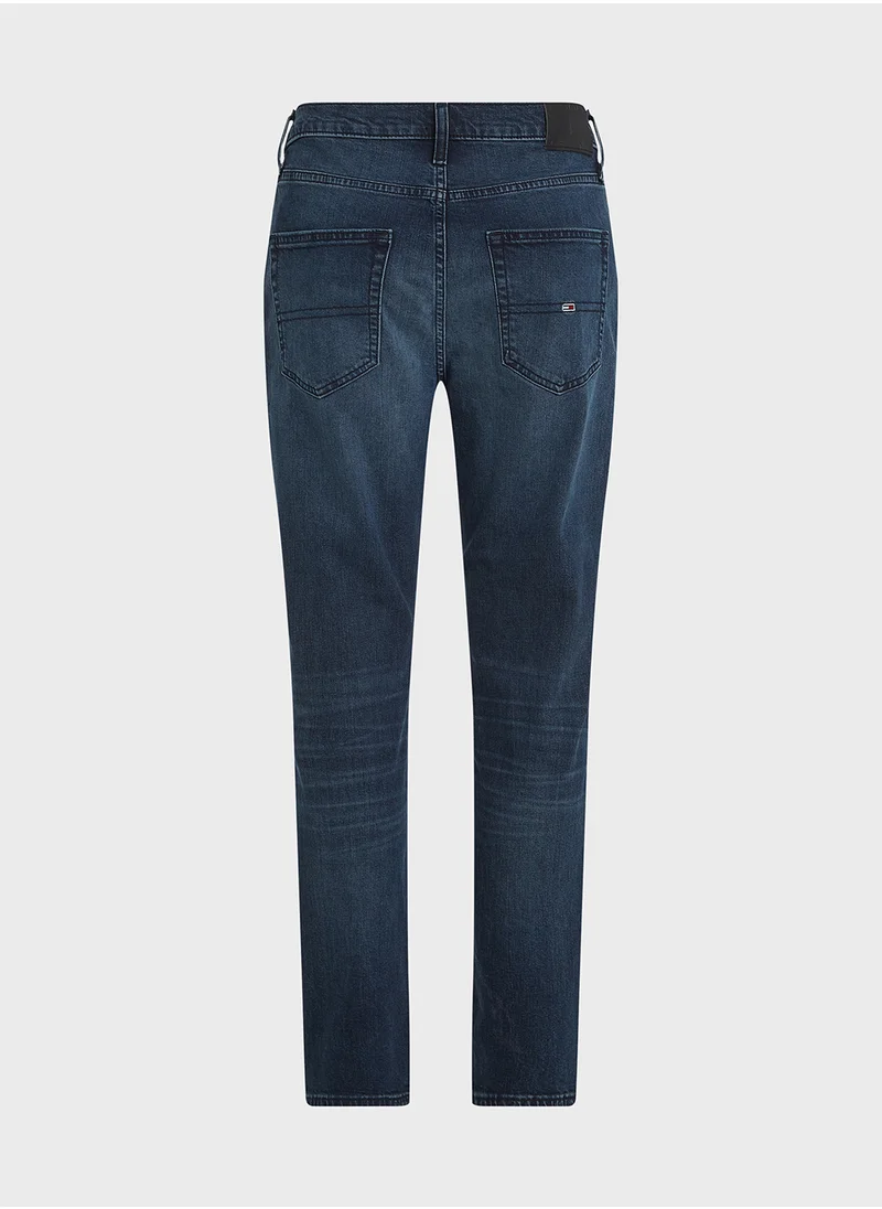 تومي جينز Straight Fit Rinse Wash Jeans